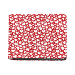 White And Red Heart Pattern Print Bifold Wallet