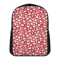 White And Red Heart Pattern Print Casual Backpack