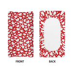 White And Red Heart Pattern Print Changing Pad Cover