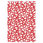 White And Red Heart Pattern Print Curtain