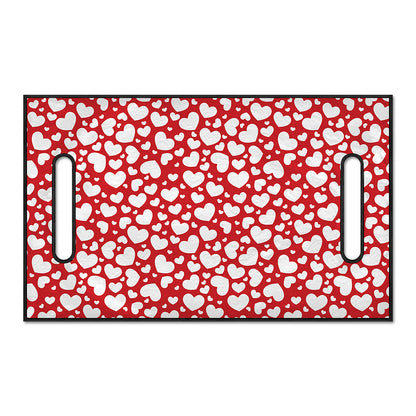 White And Red Heart Pattern Print Golf Cart Seat Cover