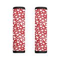 White And Red Heart Pattern Print Handle Covers