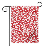 White And Red Heart Pattern Print House Flag