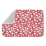 White And Red Heart Pattern Print Indoor Door Mat