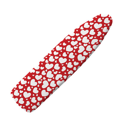 White And Red Heart Pattern Print Ironing Board Cover