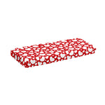 White And Red Heart Pattern Print Piano Keyboard Cover