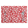 White And Red Heart Pattern Print Placemat