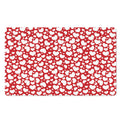 White And Red Heart Pattern Print Polyester Doormat
