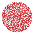 White And Red Heart Pattern Print Round Blanket