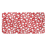 White And Red Heart Pattern Print Towel