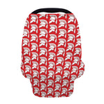 White And Red Spartan Pattern Print Baby Seat Cover
