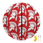 White And Red Spartan Pattern Print Basketball