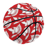 White And Red Spartan Pattern Print Basketball