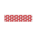 White And Red Spartan Pattern Print Bed Runner