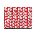 White And Red Spartan Pattern Print Bifold Wallet