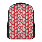 White And Red Spartan Pattern Print Casual Backpack