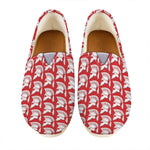 White And Red Spartan Pattern Print Casual Shoes