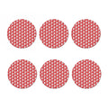 White And Red Spartan Pattern Print Coaster Set