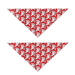White And Red Spartan Pattern Print Dog Bandana