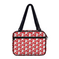 White And Red Spartan Pattern Print Double Strap Bible Bag