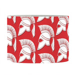 White And Red Spartan Pattern Print Drum Lamp Shade