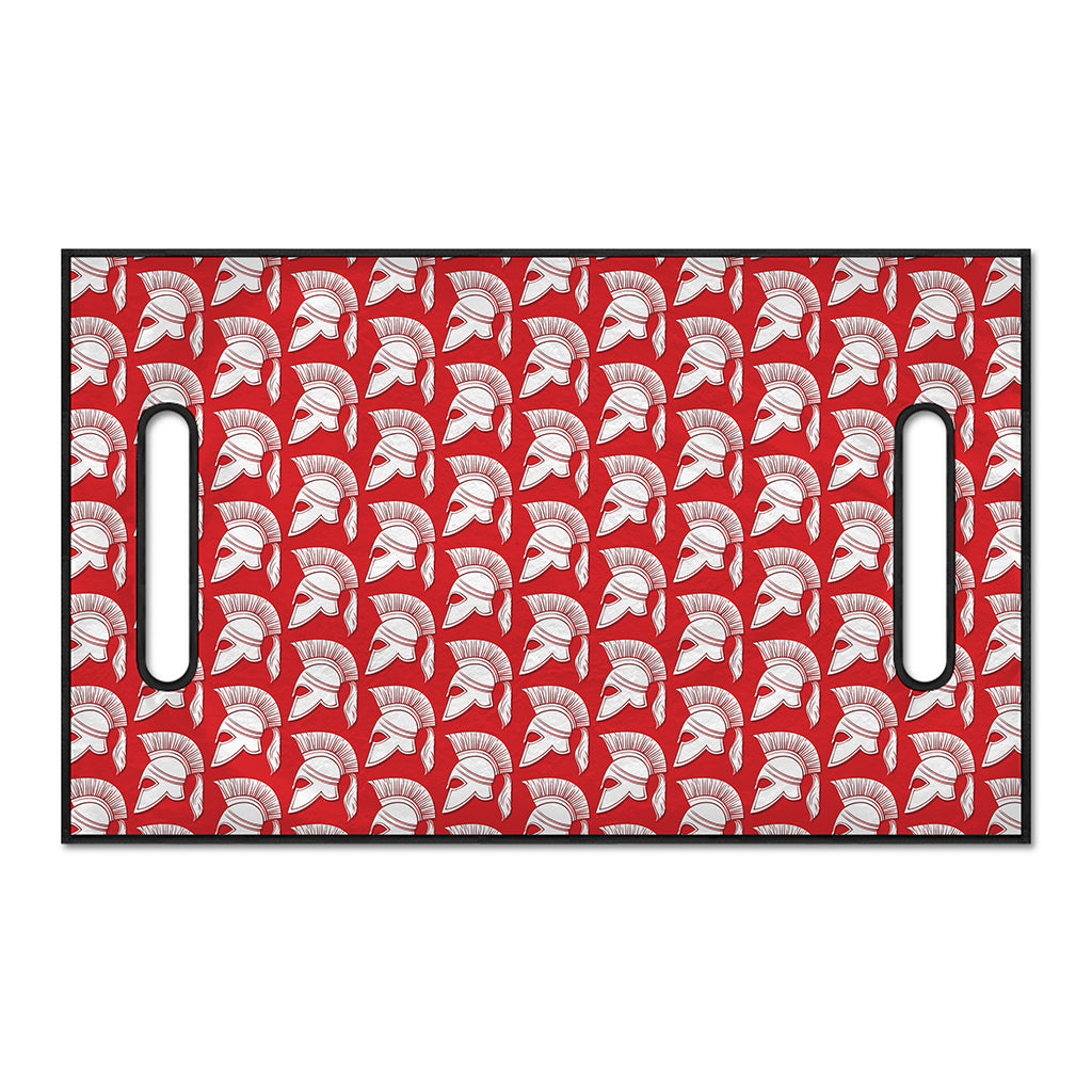 White And Red Spartan Pattern Print Golf Cart Seat Cover