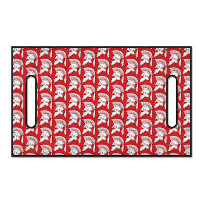 White And Red Spartan Pattern Print Golf Cart Seat Cover