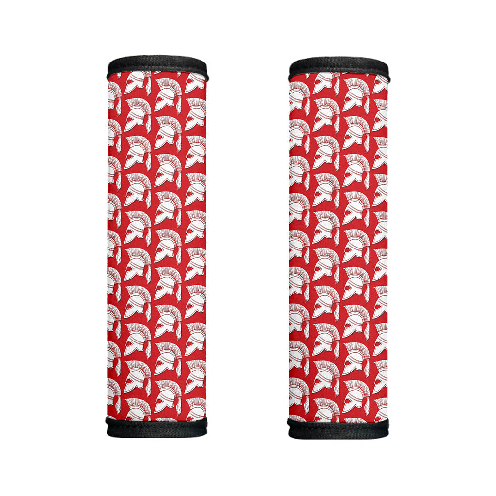 White And Red Spartan Pattern Print Handle Covers