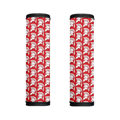 White And Red Spartan Pattern Print Handle Covers