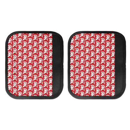 White And Red Spartan Pattern Print Handle Covers