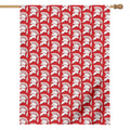 White And Red Spartan Pattern Print House Flag