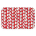 White And Red Spartan Pattern Print Indoor Door Mat