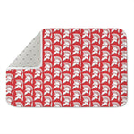 White And Red Spartan Pattern Print Indoor Door Mat