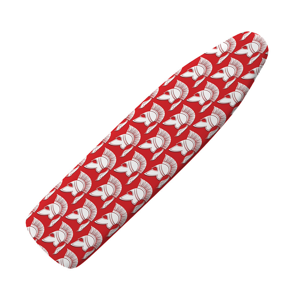 White And Red Spartan Pattern Print Ironing Board Cover