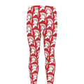 White And Red Spartan Pattern Print Men's Leggings