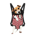 White And Red Spartan Pattern Print Pet Carrier Backpack