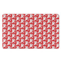 White And Red Spartan Pattern Print Polyester Doormat