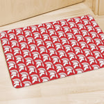 White And Red Spartan Pattern Print Polyester Doormat