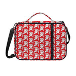 White And Red Spartan Pattern Print Shoulder Strap Bible Bag