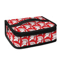 White And Red Spartan Pattern Print Small Lunch Bag