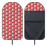 White And Red Spartan Pattern Print Waterproof Car Seat Cover