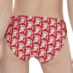 White And Red Spartan Pattern Print Women's Panties
