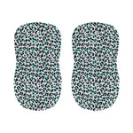 White And Teal Leopard Print Bar Stool Covers