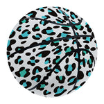 White And Teal Leopard Print Basketball