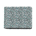 White And Teal Leopard Print Bifold Wallet