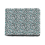 White And Teal Leopard Print Bifold Wallet