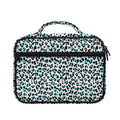 White And Teal Leopard Print Briefcase Bible Bag