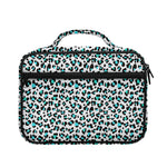 White And Teal Leopard Print Briefcase Bible Bag