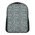 White And Teal Leopard Print Casual Backpack