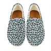 White And Teal Leopard Print Casual Shoes